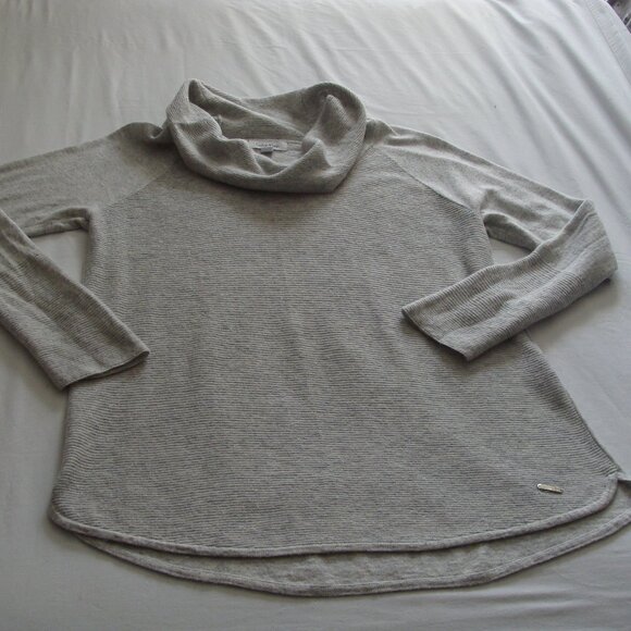 CK CALVIN KLEIN Long Sleeve COWL Neck WOOL Blend Sweater Sz LARGE - Picture 1 of 8